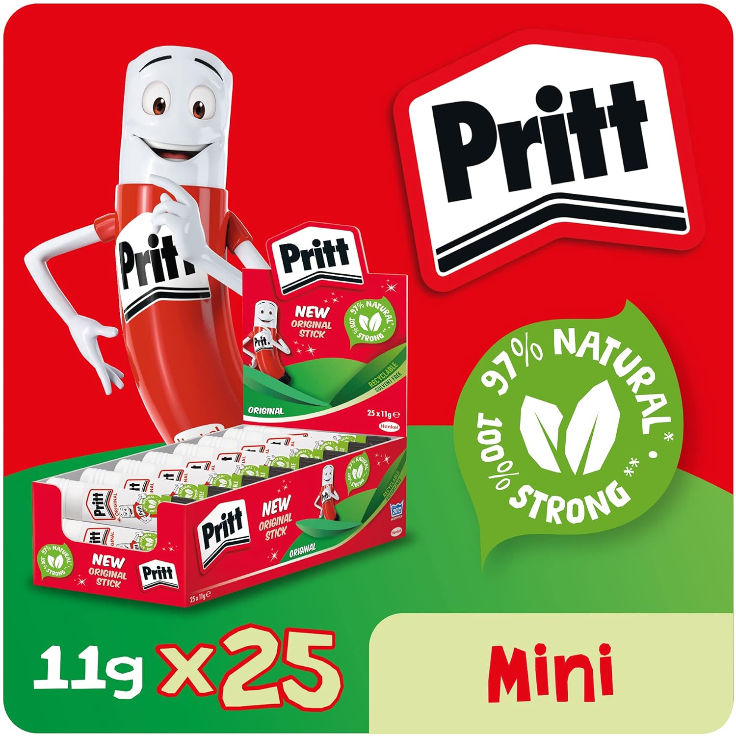 Pritt Glue Stick, Safe & Child-Friendly Craft Glue for Arts & Crafts Activities, Strong-Hold Adhesive for School & Office Supplies, 25x11 g Pritt Stick on Amazon