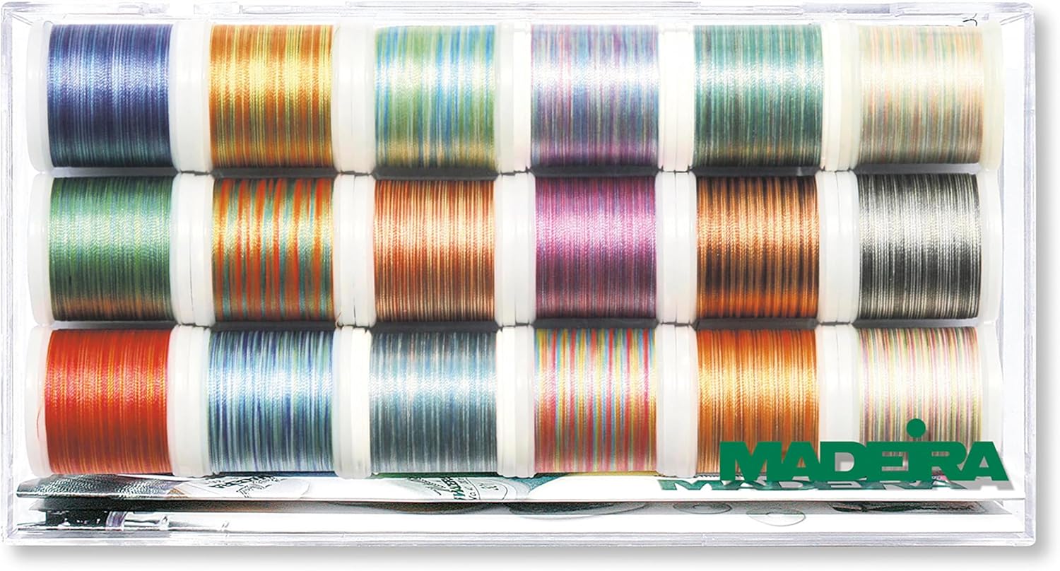 Madeira Polyneon 40 Clear Box Astro 18ct Thread Set, Assorted