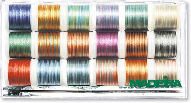 Madeira Polyneon 40 Clear Box Astro 18ct Thread Set, Assorted