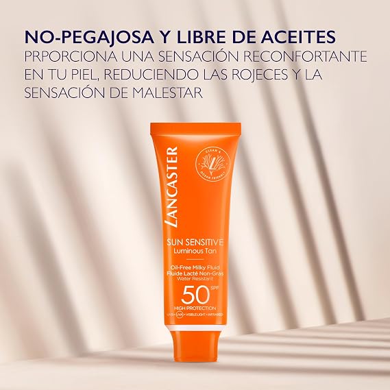 Lancaster Sun Sensitive Oil Free Milky Fluid SPF50 Güneş Koruyucu Süt 50 ml