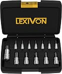 LEXIVON Master Torx Bit and Socket Set, Premium S2 Alloy & Cr-V Steel | 25-Piece, Bit Socket T8-T60 & E-Torx E4-E22 | Heavy-Duty Storage Case (LX-148)