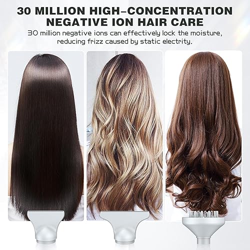 Miniatura 3 de Slopehill Ionic Salon - Secador de pelo profesional con motor sin escobillas de 110,000 RPM, secador de pelo de secado rápido con accesorio difusor,