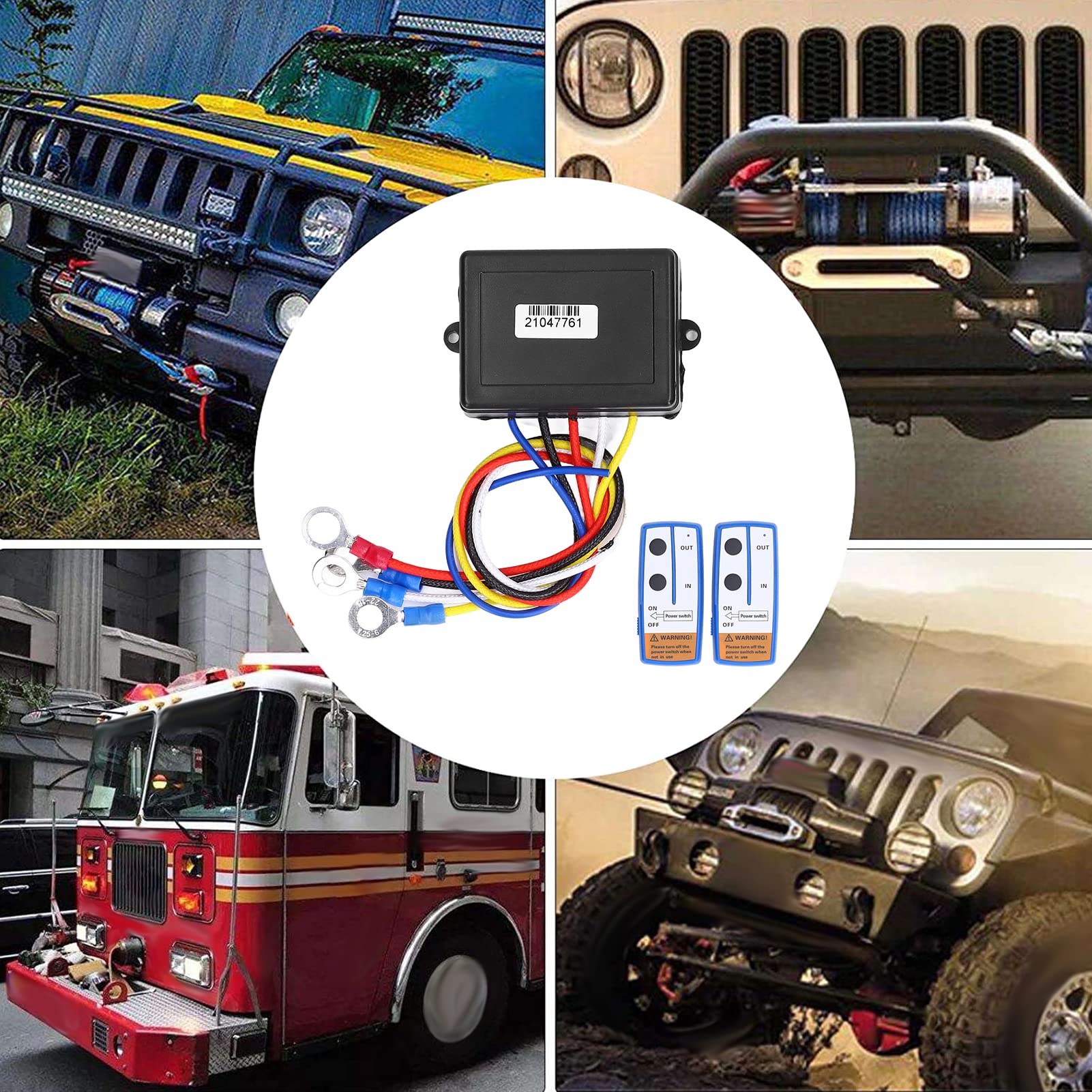 Kit De Télécommande Sans Fil Pour Treuil 434MHZ Récepteur 12V 24V