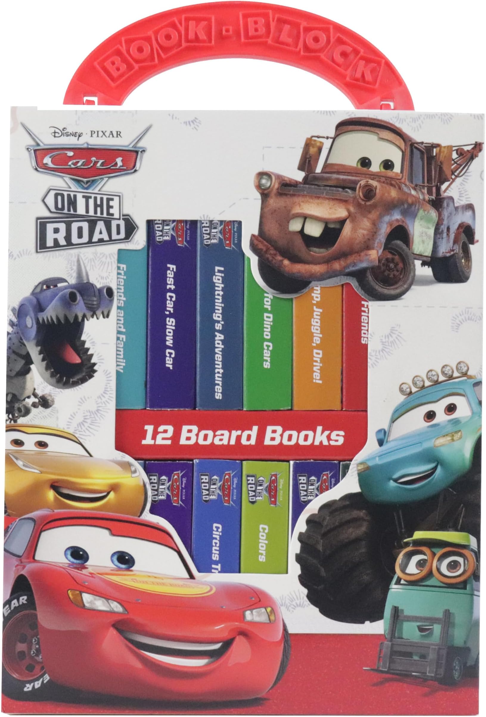 Disney Pixar Cars Lightning McQueen, Mater, and More! - My First Library Board Book Block 12-Book Set - First Words, Alphabet, Numbers, and More! Baby Books - PI Kids