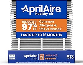 AprilAire 513 Replacement Filter for AprilAire Whole House Air Purifiers - MERV 13, Healthy Home Allergy, 31x28x4 Air Filter (Pack of 1)