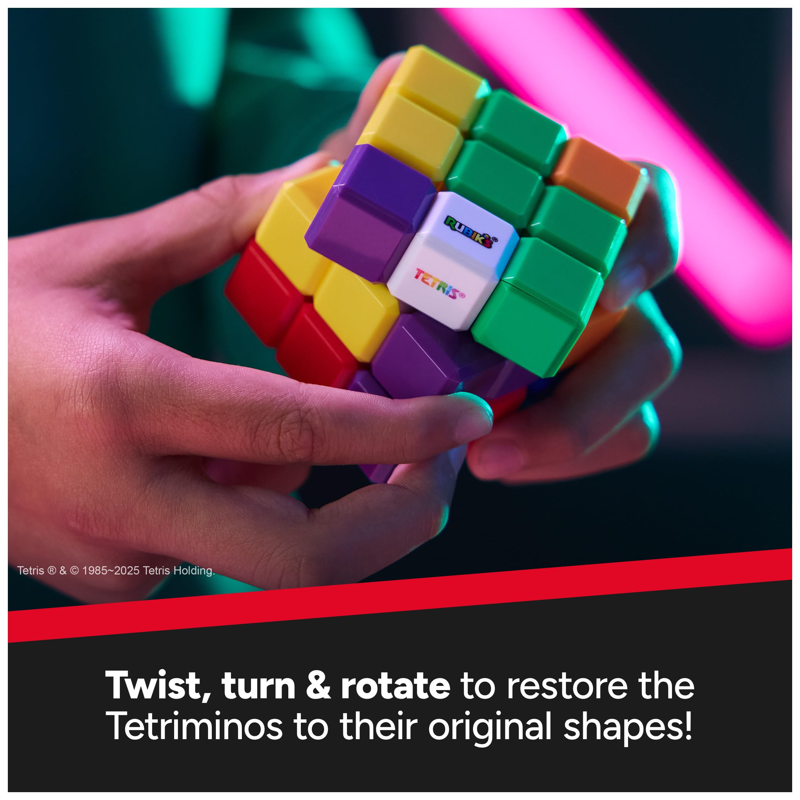 Rubik's Cube, Tetris Cube, résolvez pour Tetris Tetriminos classiques, casse-tête pour adultes, casse-tête pour résoudre des problèmes, puzzle assorti aux couleurs, jouet Fidget Toy, pour enfants de 8