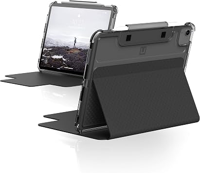 [U] by UAG iPad Air 10.9-inch 4th Gen, 2020/iPad Pro 11-inch 2nd Gen, 2020 Case Lucent Translucent Lightweight Ultra-Slim Full Body Auto Sleep/Wake Folio Cover, Black/Ice