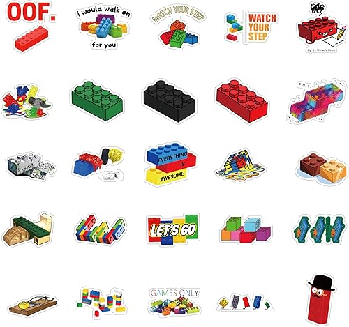 Miniatura 3 de Paquete de 52 calcomanías de juguetes de desarrollo, calcomanías impermeables de vinilo de dibujos animados educativos para botella de agua, laptop,