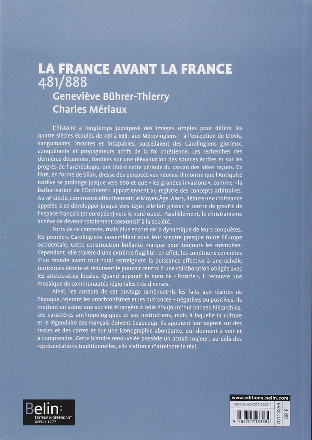 La France avant la France (481-888): Version brochée