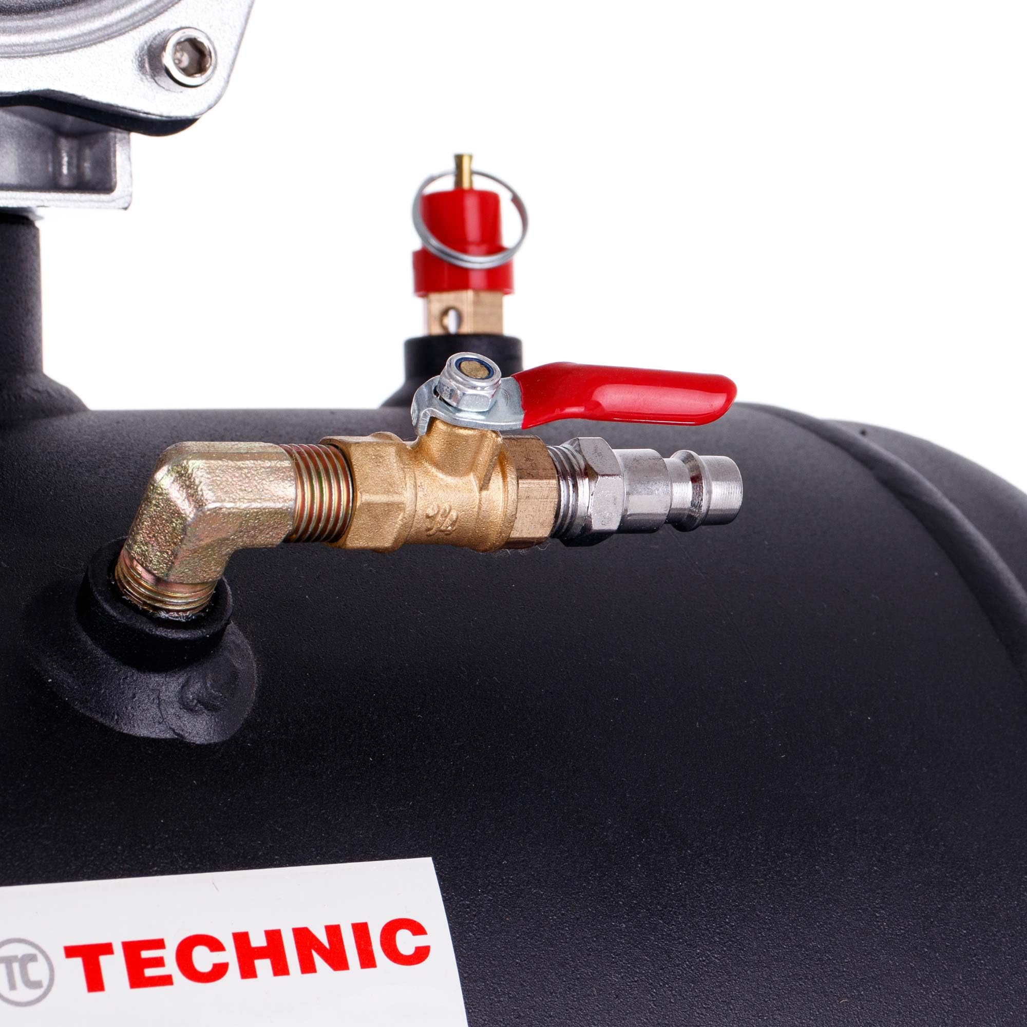 TC TECHNIC Inflator, Reifen, professioneller Reifenfüller, Schnelles Entlüften, Booster 20l, Reifenschockfüller, Airbooster, Luftkanone, Befüllhilfe, Luftkanone mit Glicerinmanometer
