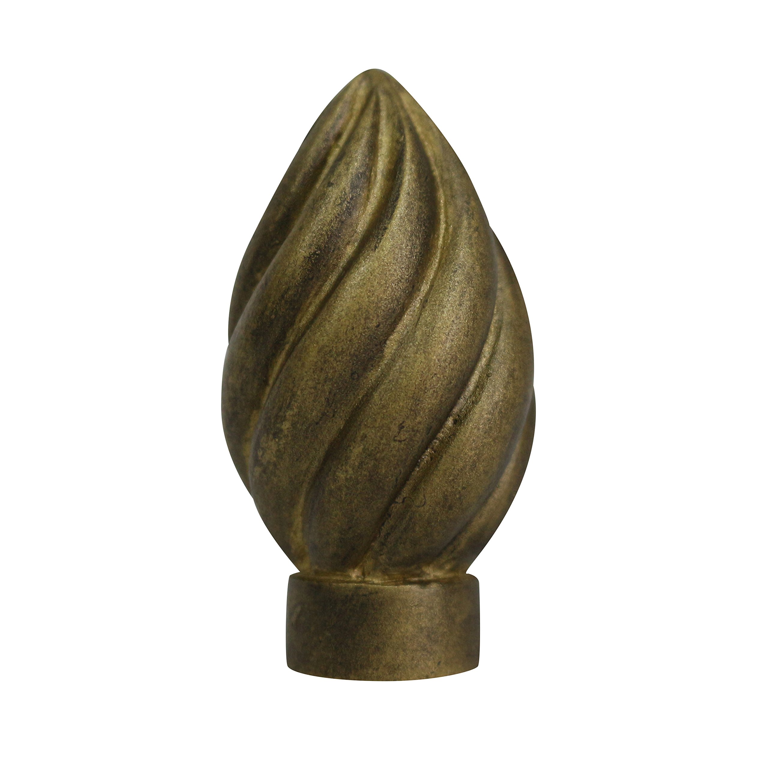 Urbanest Worcester Finial, 2 3/8-inch Tall, Antique Bronze