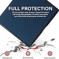 Vista 6 de Miimall Funda compatible con Kindle Scribe 2022, piel sintética de alta calidad con encendido/apagado automático y múltiples ángulos de visión