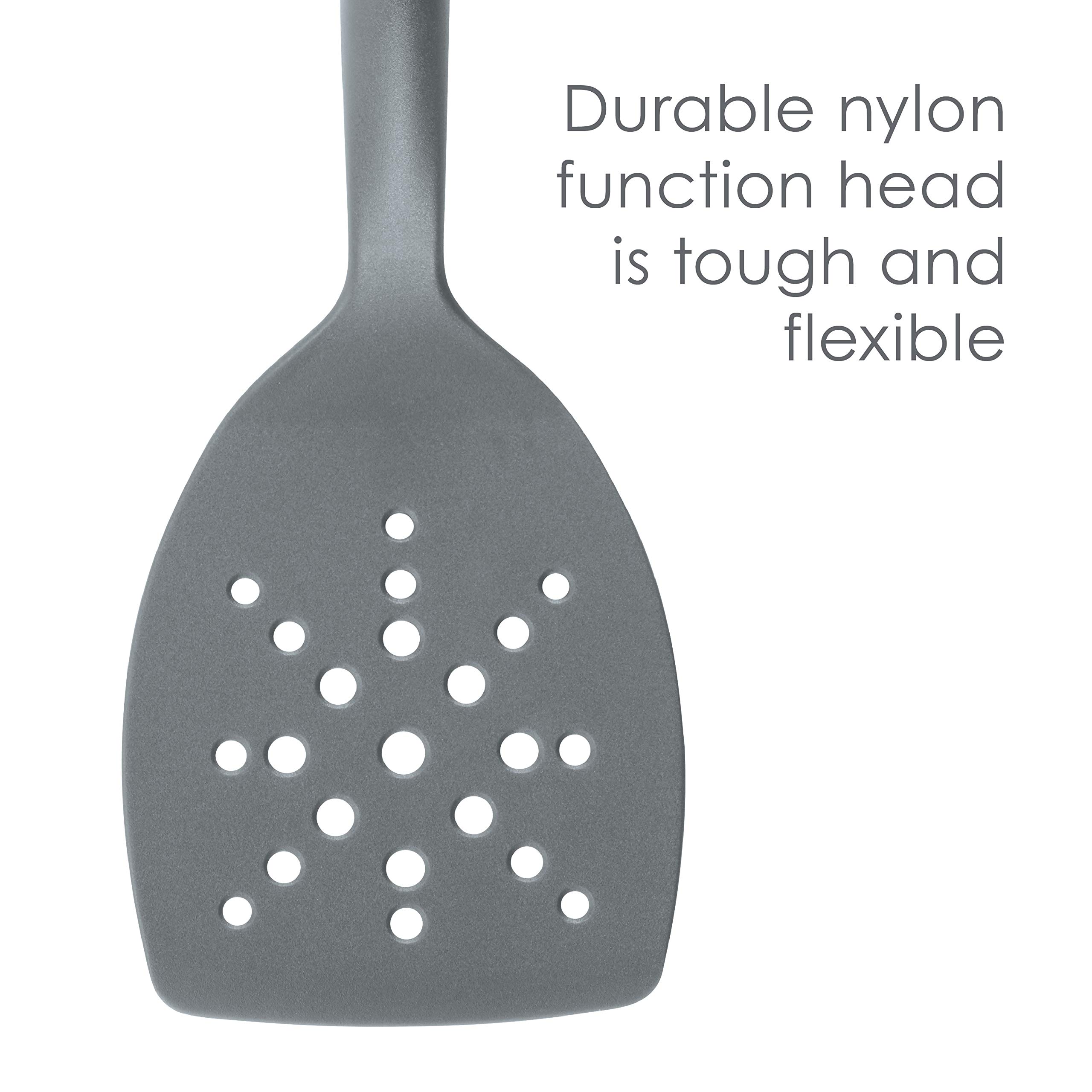 Rachael Ray Pfannenwender aus Nylon mit Schlitzen 2 Piece grau