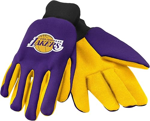 FOCO Unisex-Adult NBA Team Logo Colored Palm Utility Gloves