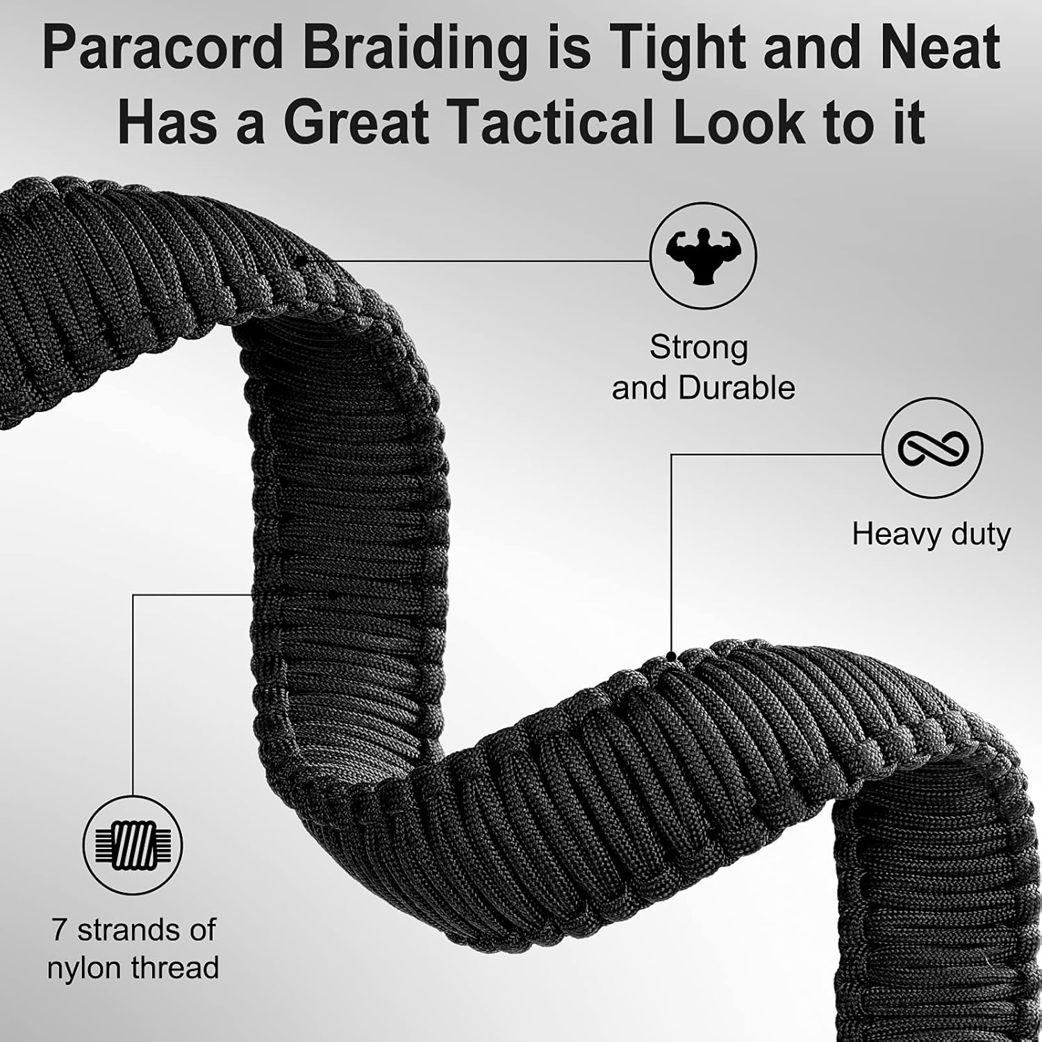 SOMA Rifle Sling 550 Paracord 2 Point Gun Slings Adjustable Shotgun Strap w/Swivels for Outdoor Hunting (Black) : Sports & Outdoors