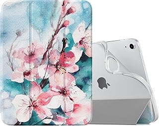 MoKo Case for New iPad 10th Generation Case 2022, iPad 10.9 Case with Soft TPU Translucent Frosted Back Cover, Slim Shell Stand Protective Case with Auto Wake/Sleep, Support Touch ID, Peach Blossom