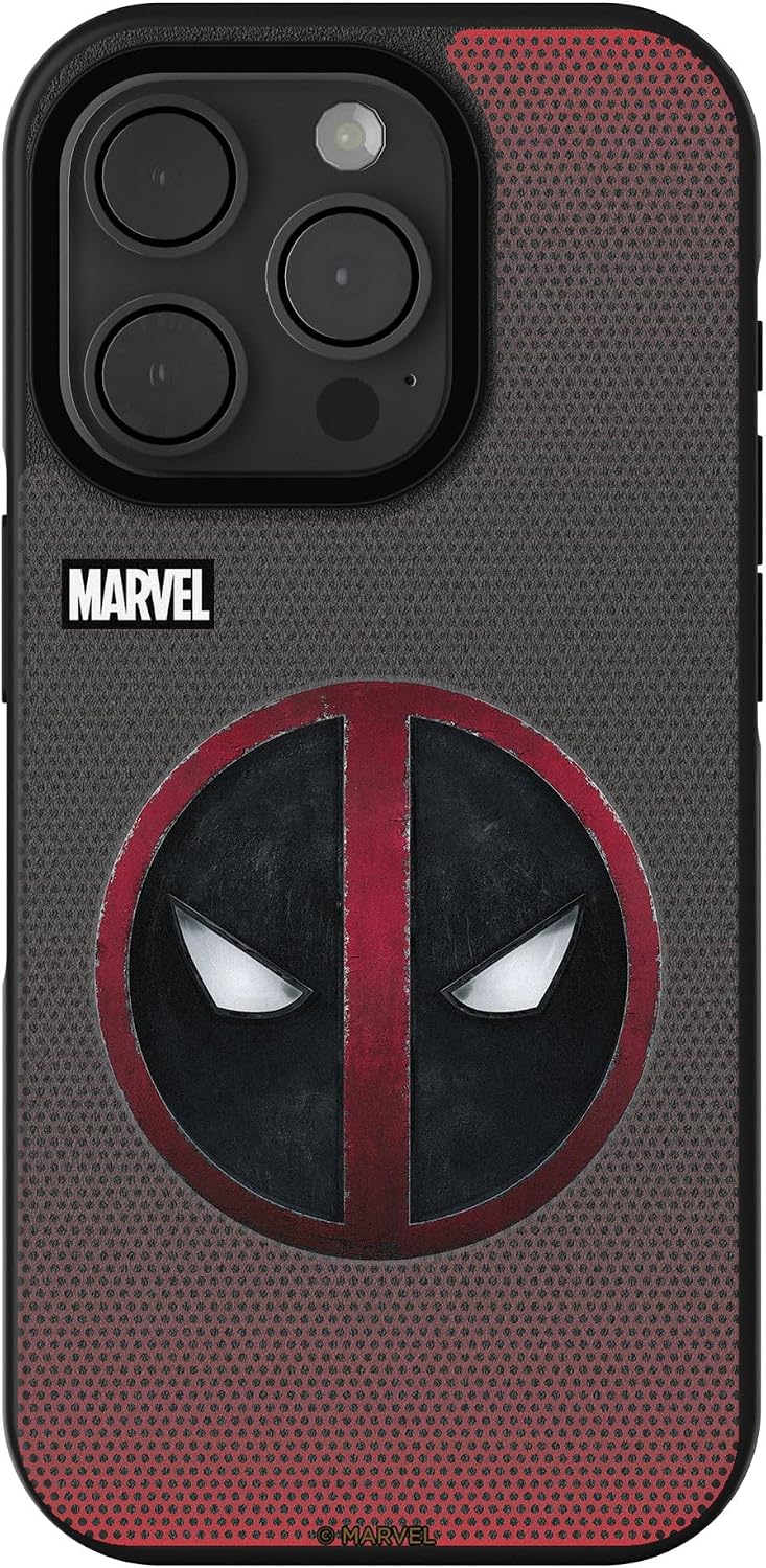 Keyscaper Marvel Deadpool Grid Bump Cell Phone Case for iPhone 16