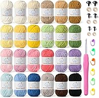 24 Pack Fluffy Chenille Yarn for Crocheting, Baby Yarn for Crocheting Soft, 3806yds/42oz Fingering W