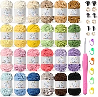 24 Pack Fluffy Chenille Yarn for Crocheting, Baby Yarn for Crocheting So...