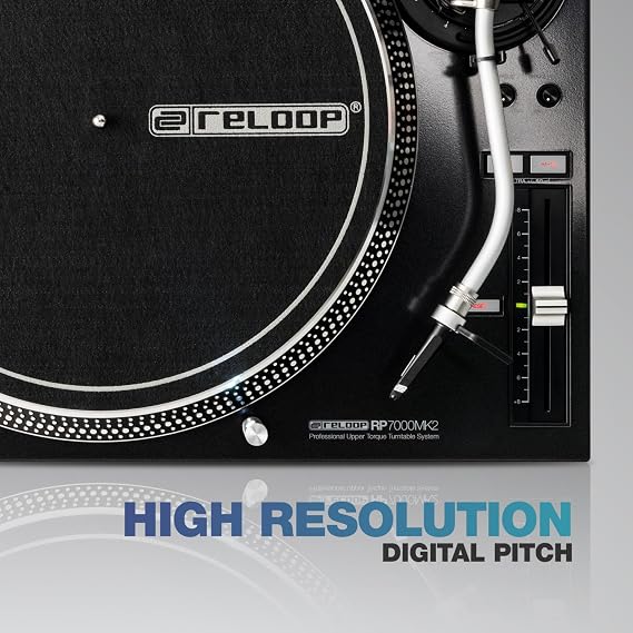 Reloop RP-7000 MK2 Professional Upper Torque Turntable System, Black
