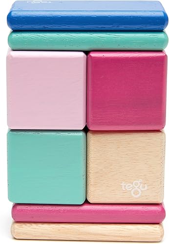 Miniatura 4 de Juego de 8 piezas de bloques de madera y estuche de bolsillo Tegu, sets de 8 piezas, talla única , Jungle