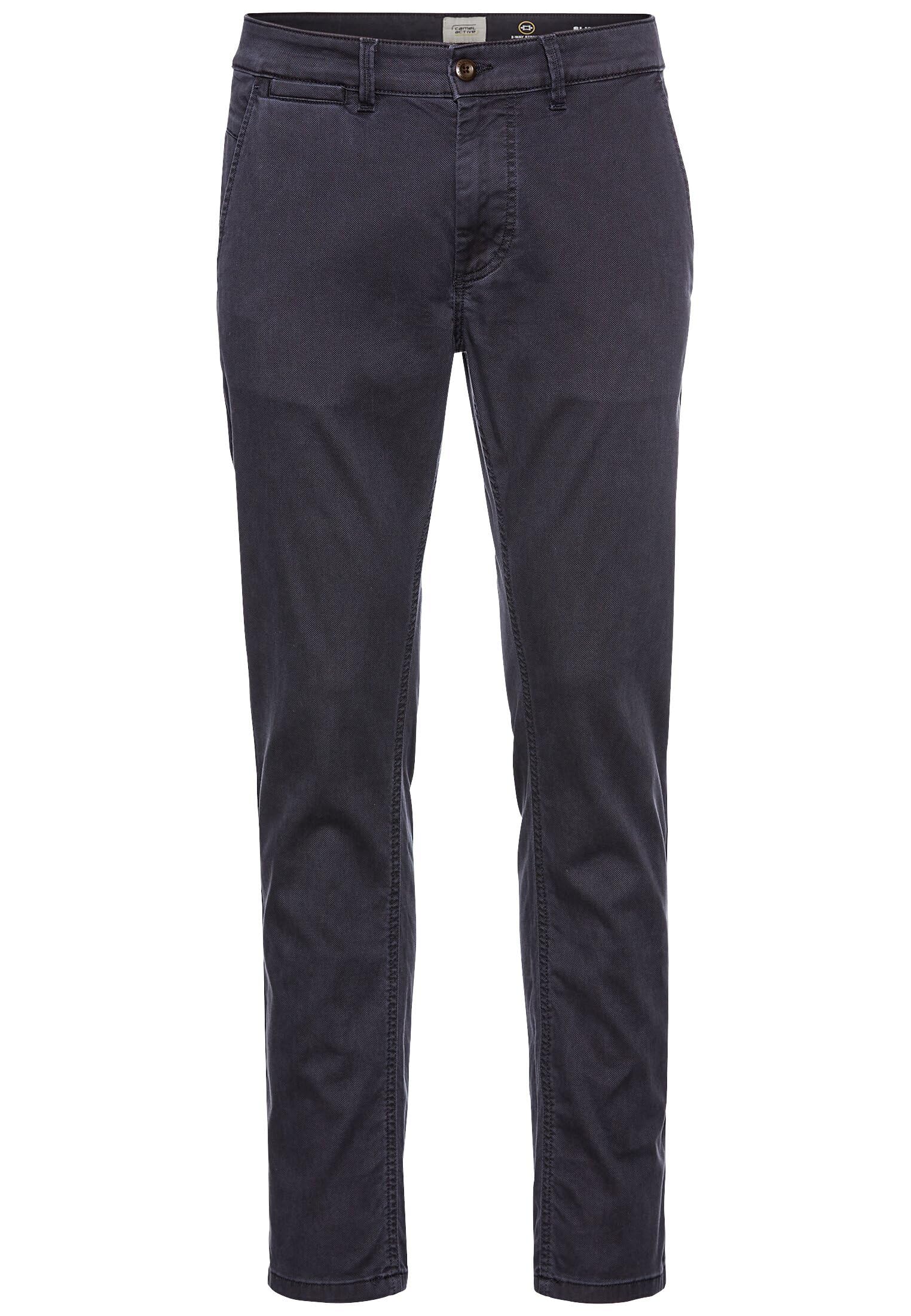 camel active Men's Herren Basic Chino Slim Fit Dunkelblau, Menswear-38/36 Trouser, darkblue, 38 W/36 L