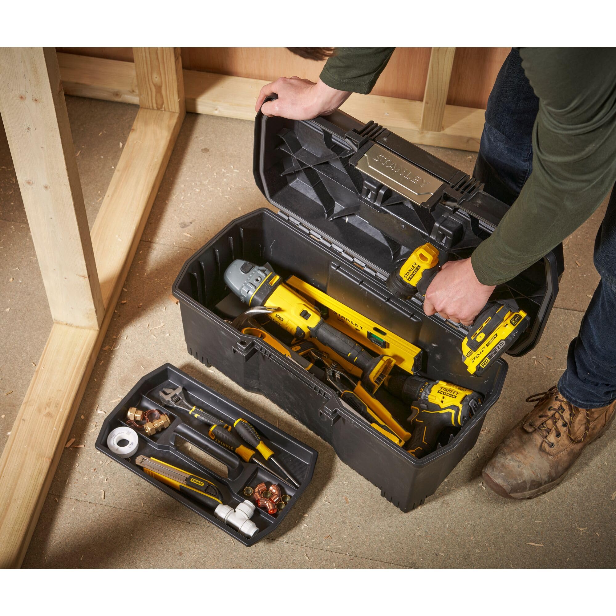 STANLEY 1-97-510 Boîte à outils touch latch 60 cm