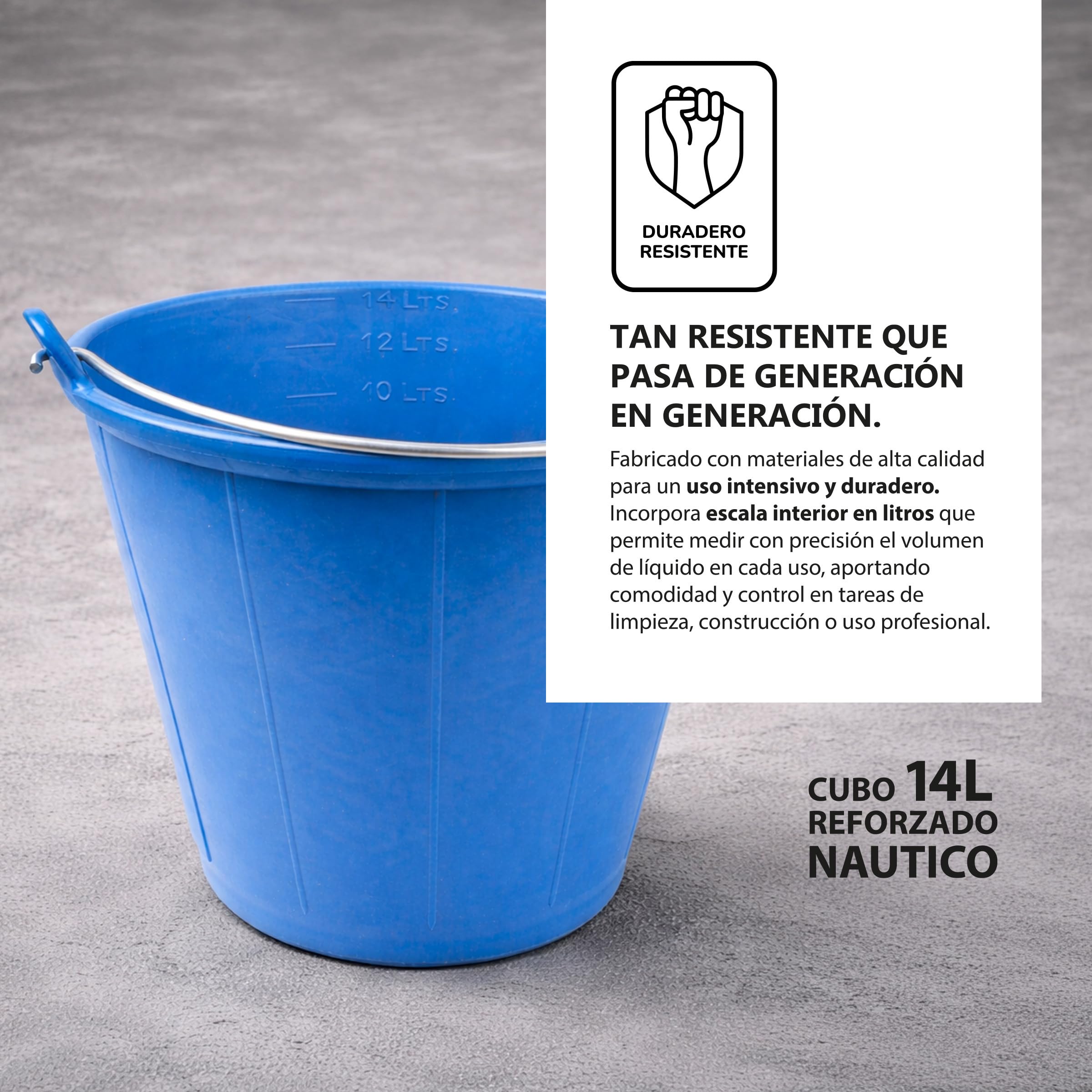 Pamex - Cubo Reforzado Nautico - 6 Unidades (Azul)