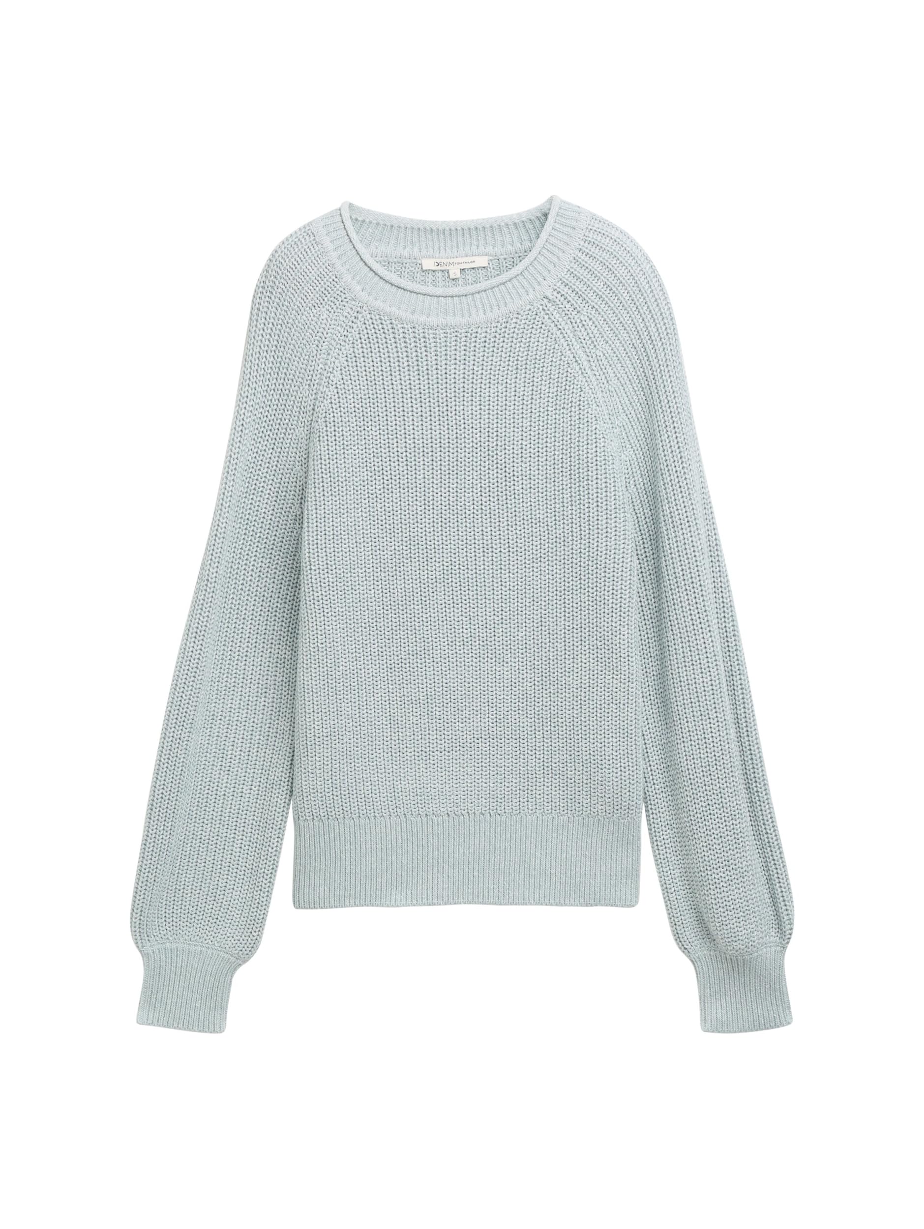 TOM TAILOR Denim Women's Jumper, 14395 - Silver Cloud Blue Melange, S