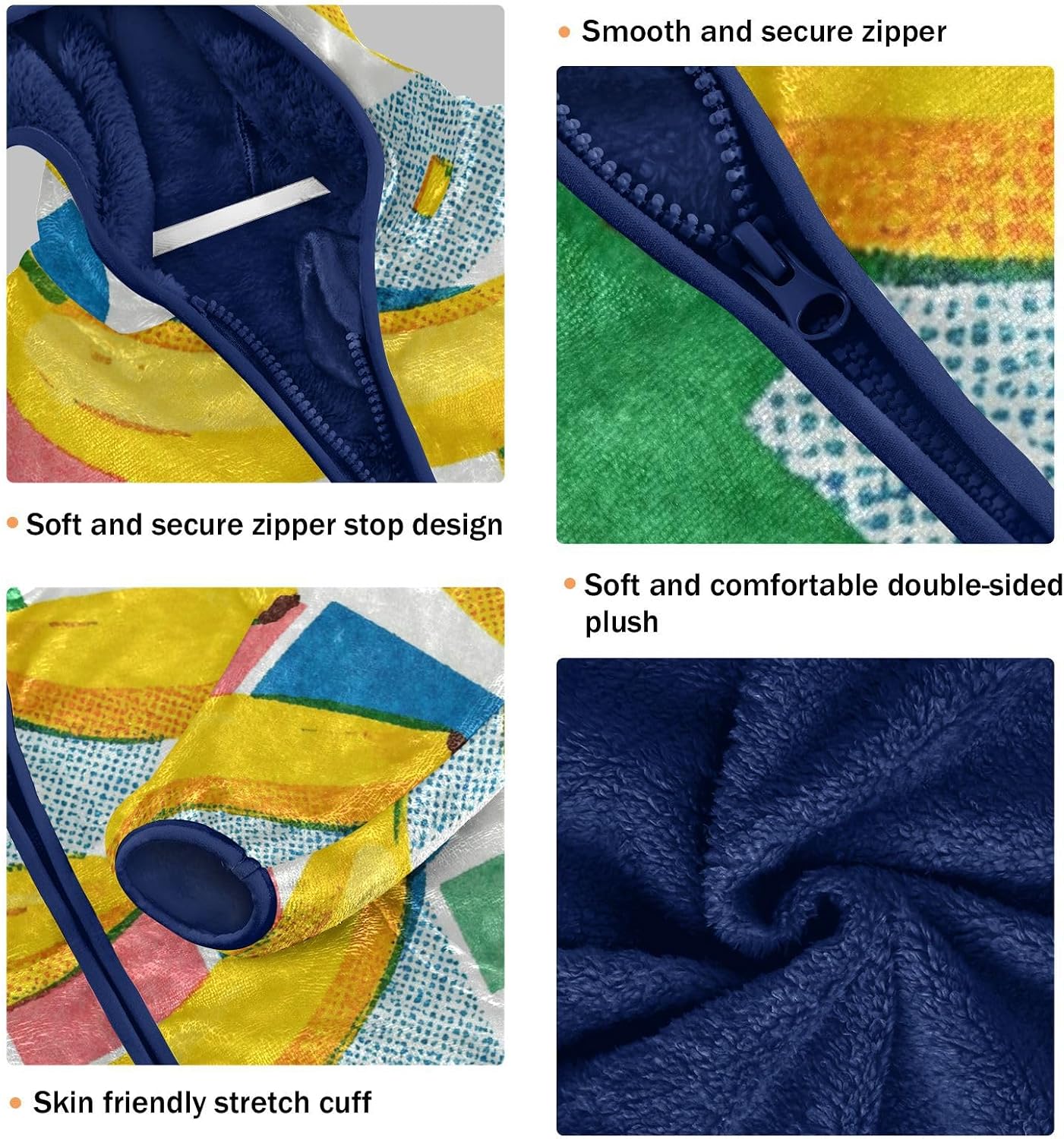 Geometric Banana Colorful Toddler Zip Up Jackets Outerwear Jackets & Coats Navy Blue Baby Boy Zipper Hoodie