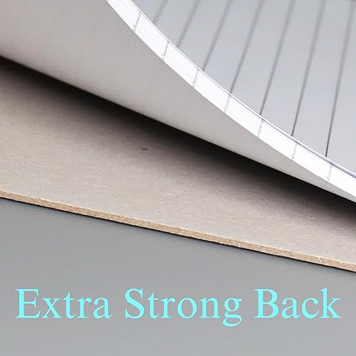 Miniatura 7 de Mymazn Bloc de notas legales de 8.5 x 11 pulgadas con fecha en la parte superior, rayas estrechas, bloc de notas blancas con rayas universitarias