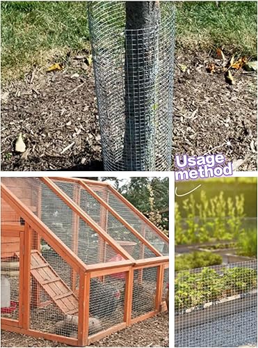 Miniatura 3 de Hardware Cloth 48inx100ft 12 pulgada galvanizado, valla de alambre de pollo conejo serpiente jaula de alambre rollo de malla de alambre, planta de