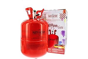 Party Factory Helium Tank: Inflate Up to 50 Latex Balloons for Joyous Festivities