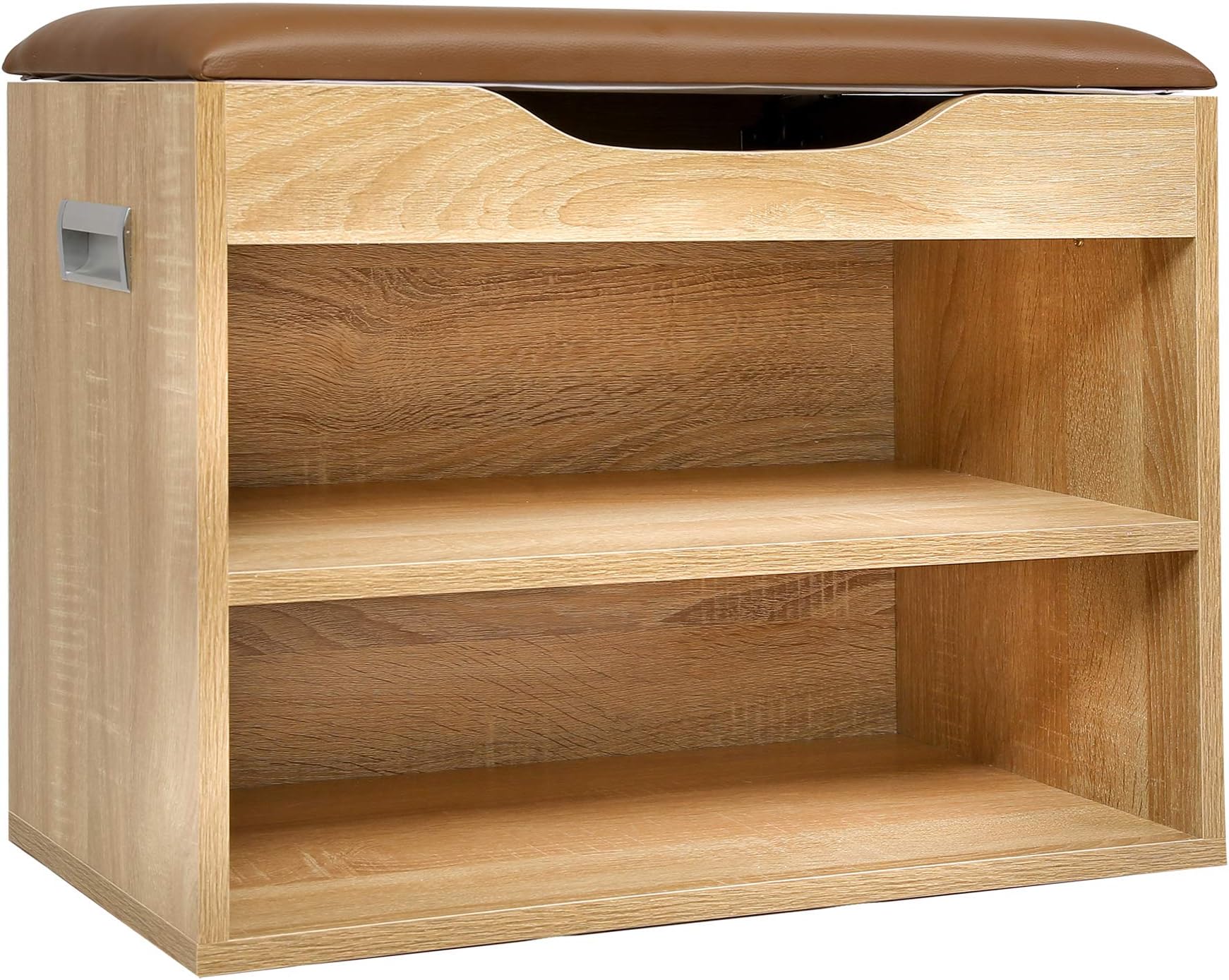 Cherry Tree Furniture 2-Level Shoe Rack Bench Storage 60 x 30 x 45 cm (Oak Colour)