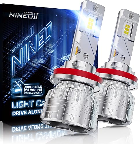 Miniatura 7 de NINEO Bombillas LED 9006 para faros delanteros, 22000 lúmenes, luces HB4, 600% superbrillantes, 6500 K, blanco frío, Plug & Play, para luz de coche,
