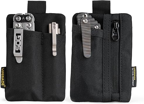 VIPERADE VE29 EDC Pouch ، منظم الجيب مع 3 فتحات جيب EDC ، كيس جيب EDC مع جيب سحاب لتروس EDC ، منظم جيب EDC للحمل اليومي