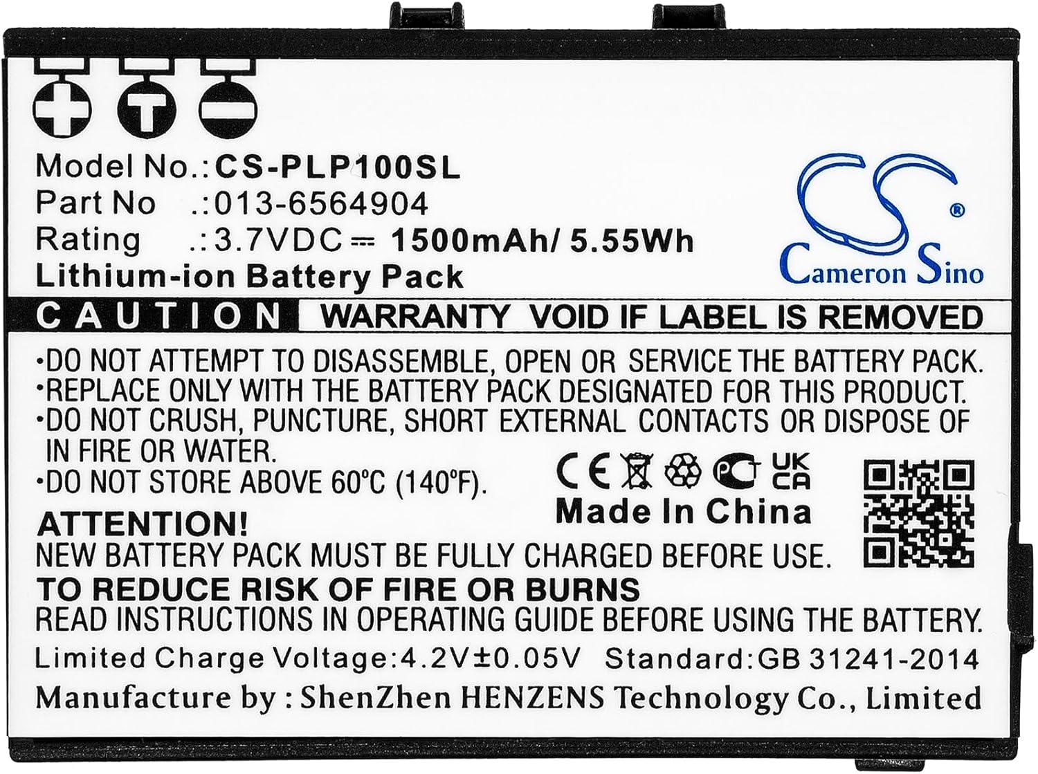 VI VINTRONS Battery for Plextalk Pocket Daisy Player PTP1, PTP1, 013-6564904,