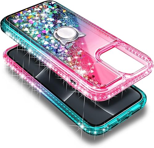 Miniatura 5 de NGB Supremacy Funda compatible con iPhone 15 con protector de pantalla de vidrio templado, soporte de anillocorrea de muñeca, brillante con
