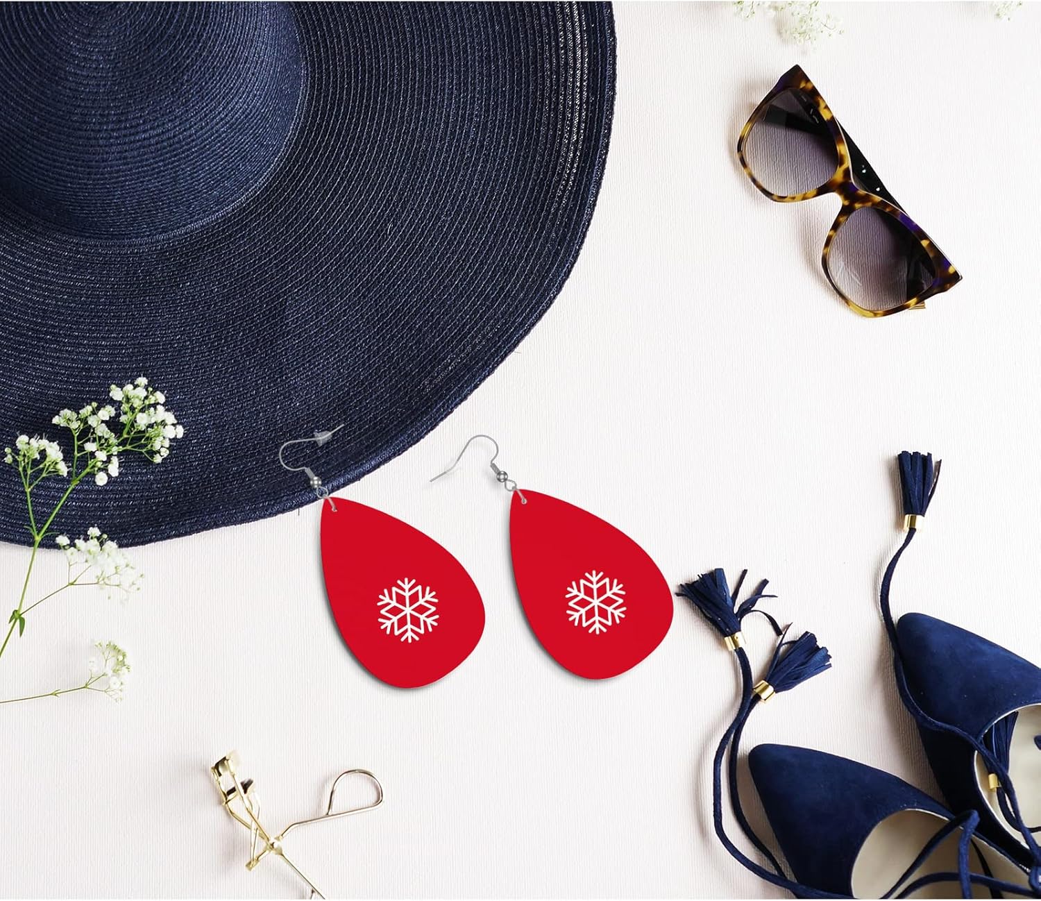 Zokola Snowflake Leather Earrings - Image 4