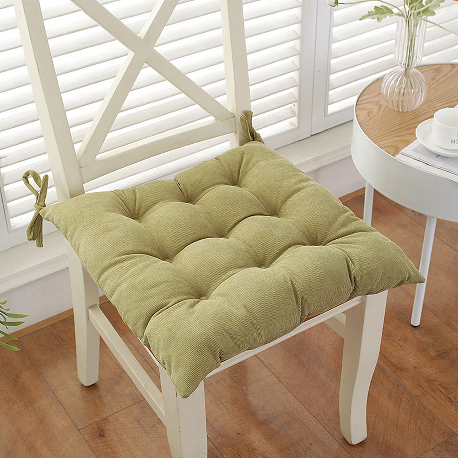 Cojines para sillas escolares y de oficina verdes de 50x50 cm para taburetes pequeños