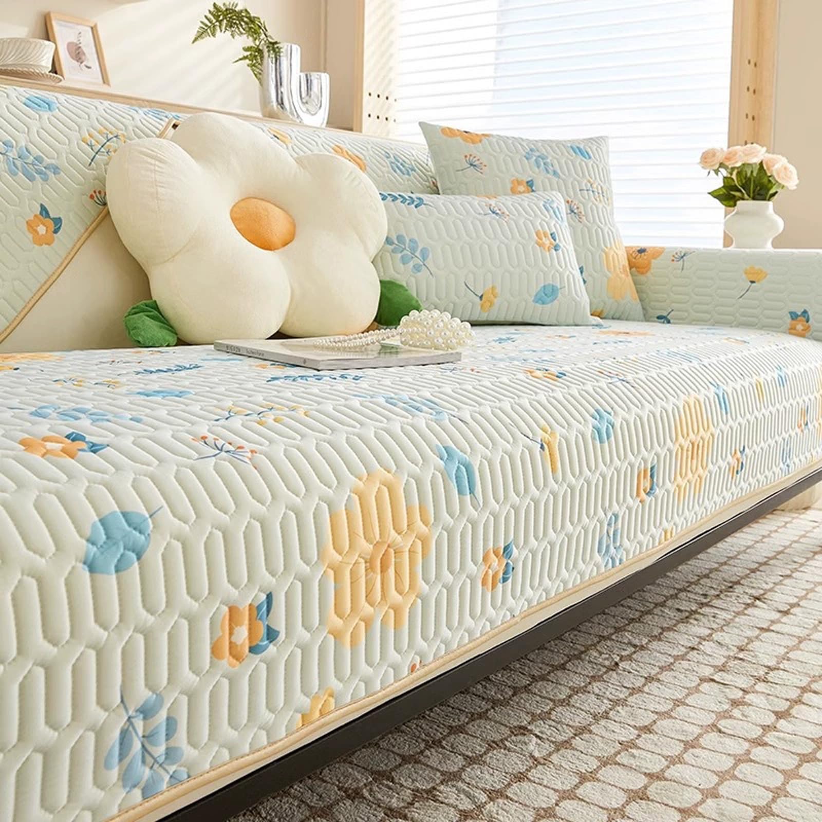 Housses de coussin de canapé antidérapante et respirante avec protecteur de meubles