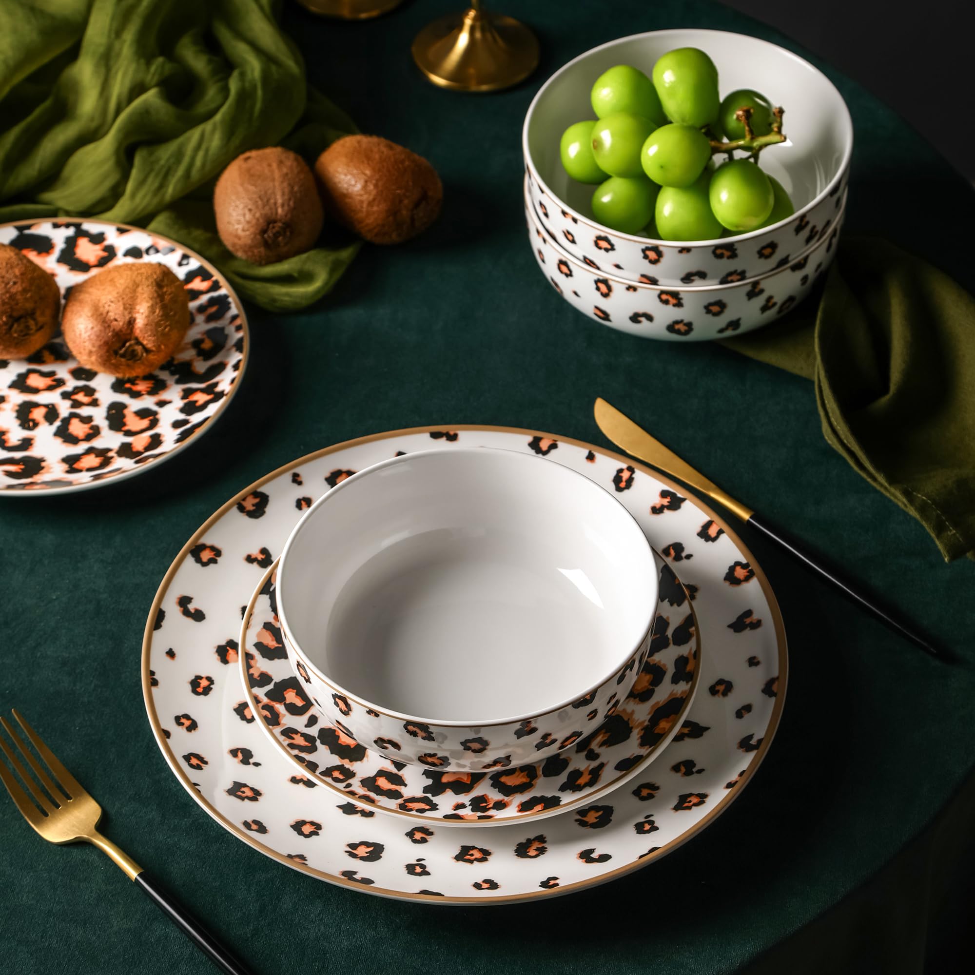 Amazon.com | Christian Siriano Majestic 24-Piece Dinnerware Set
