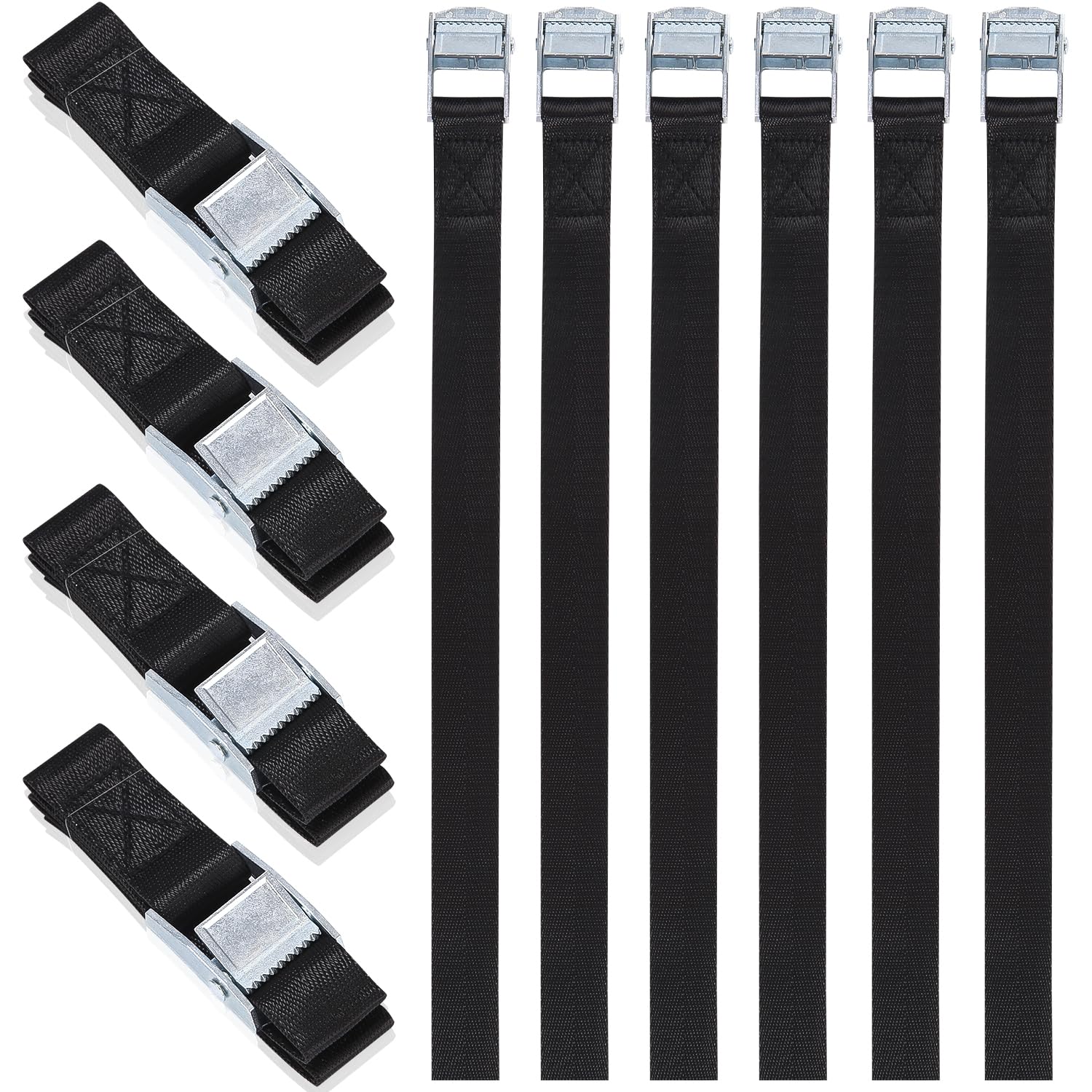 AceCamp Cinghie In Velcro 30 Cm - Confezione Da 3 Pezzi (Nero, Grigio O Blu) - Multiuso Per Bici, Campeggio E Sport