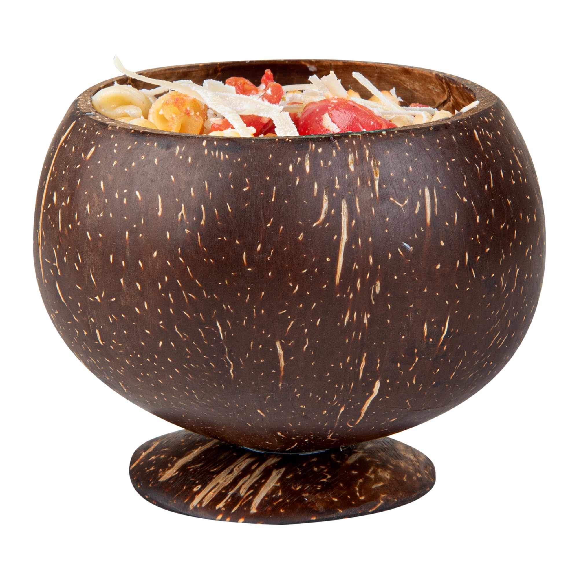 Restaurantware - Coco Casa 10 Ounce Coconut Shell Cups, 40 Mini Martini Goblets - Handmade, Polished, Coconut Shell Cocktail Tiki Cups, Hawaiian Theme For Parties, Serve Wine, Dessert, Smoothies