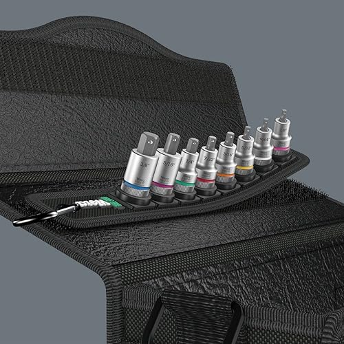 Miniatura 11 de WERA 05003974001 Cinturón B Imperial 1 Zyklop in-Hex-Plus Juego de zócalos con función de sujeción, unidad de 3/8", 8 piezas