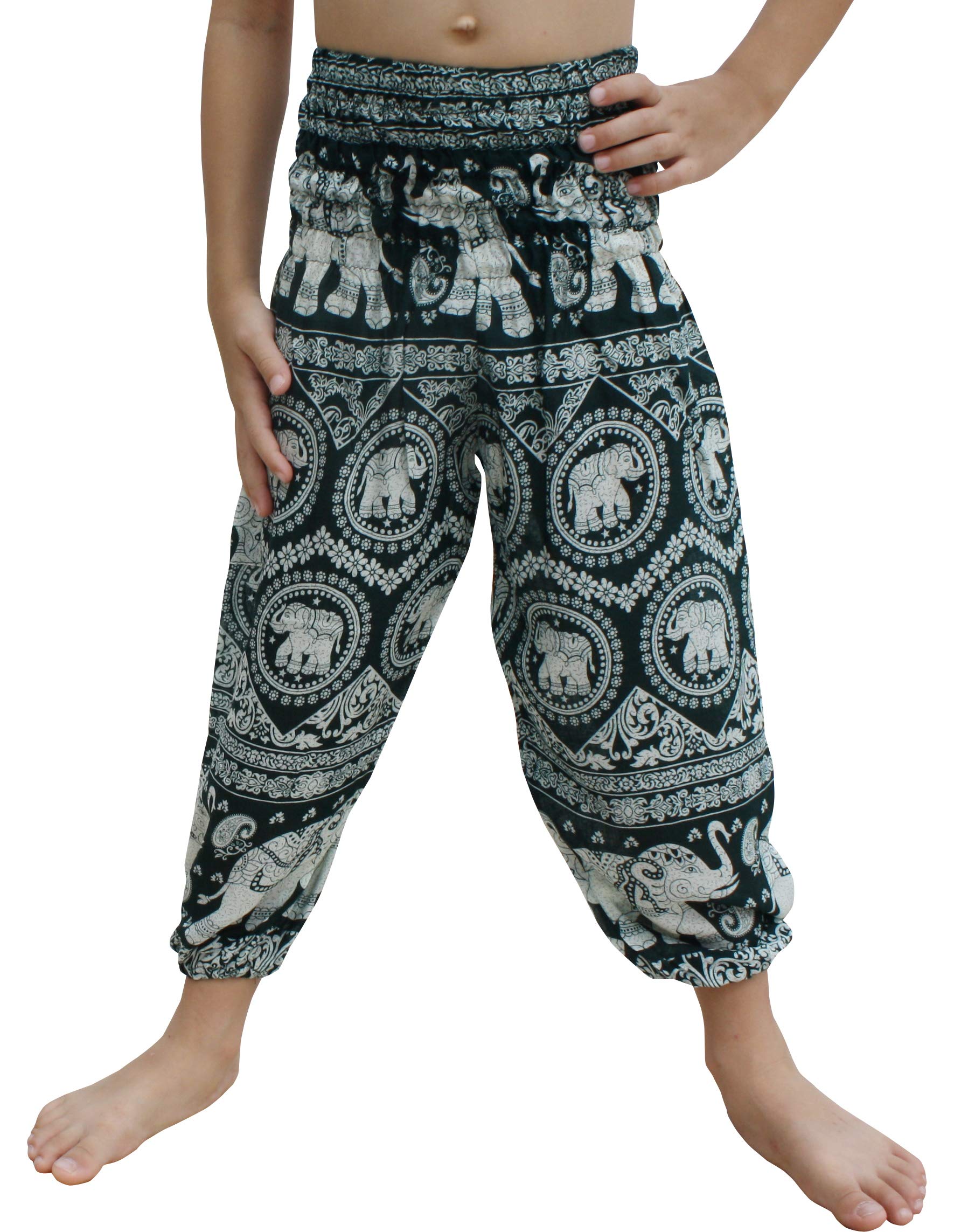 Full Funk Rayon Smock Waist Child Lounging Comfortable Elephant Aladdin Pants