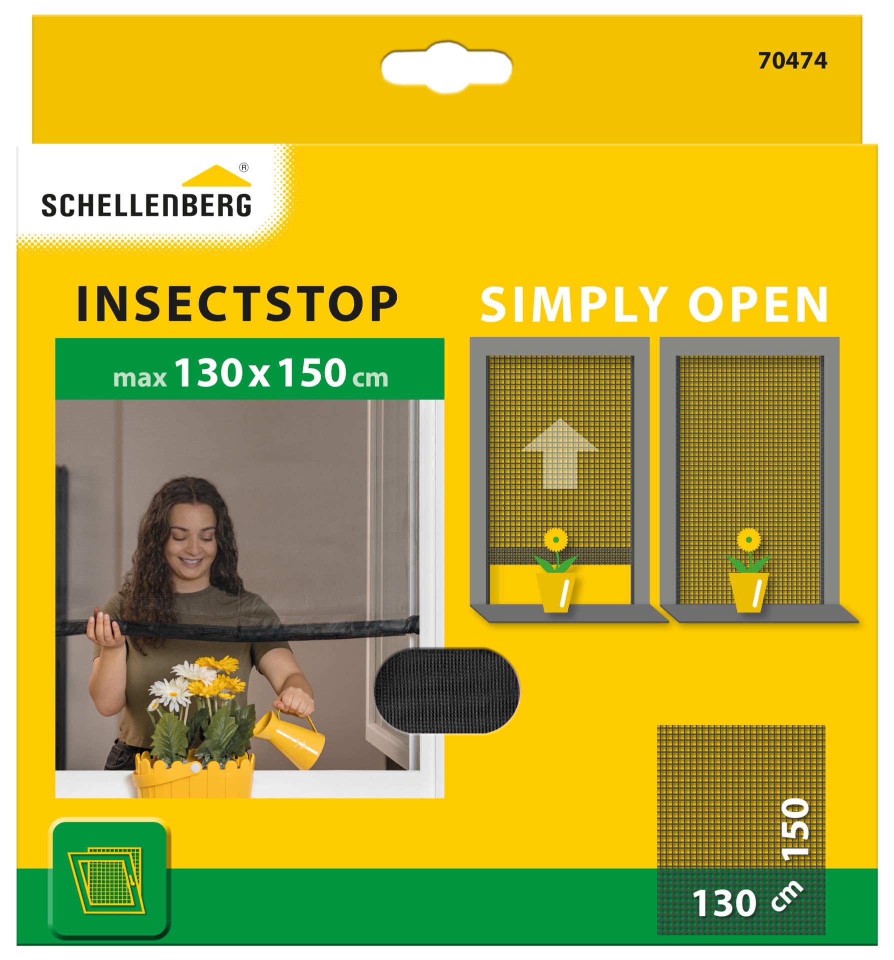 Easy Open Mosquito Net 130 x 150 cm Polyester 70474 Schellenberg