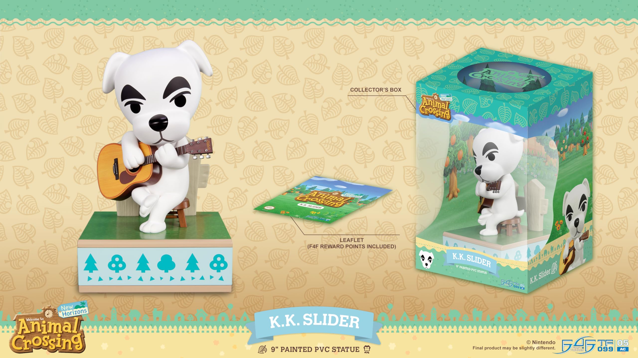 First 4 Figures - Animal Crossing: Nuovi Orizzonti – Statua K.K. Slider - Statua in PVC dipinta - 22 cm