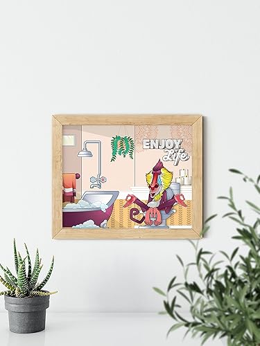 Miniatura 4 de LIVIN HARMONY Juego de decoración de baño infantil de 8 x 10 pulgadas, bonito arte de pared de baño unisex, juegos de decoración de baño para niñas,