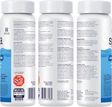 HTH Spa 86108 Bromine Tabs, Chemical Sanitizer for Spas & Hot Tubs - Fits All Floaters for Easy Application, Creates Soft Water Feel, No Chlorine Odor, Eliminates Bacteria & Algae, 2 lbs
